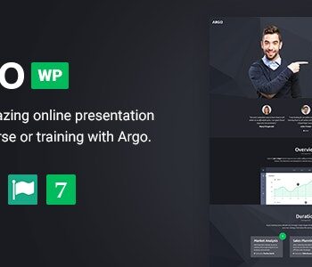 Argo – Training Course  WordPress Landing Page Theme