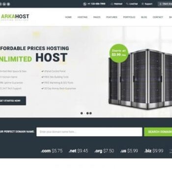 ArkaHost – WHMCS WordPress Theme | Hosting
