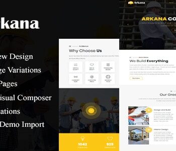 Arkana – One Page Construction WordPress Theme