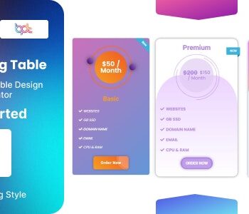 BWD Pricing Table addon for elementor