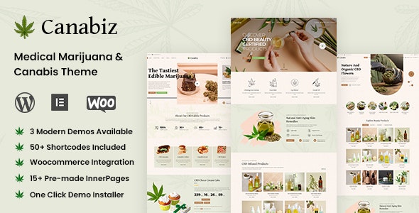Canabiz – Cannabis Medical Marijuana WordPress Theme