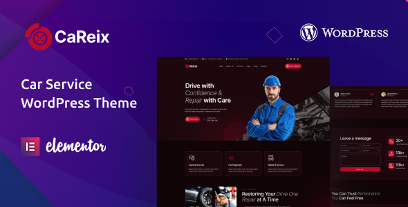 Careix – Car Service Repair WordPress Theme