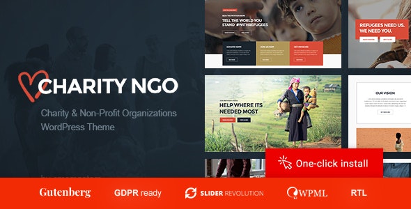 Charity NGO – Donation Nonprofit Organization WordPress Theme