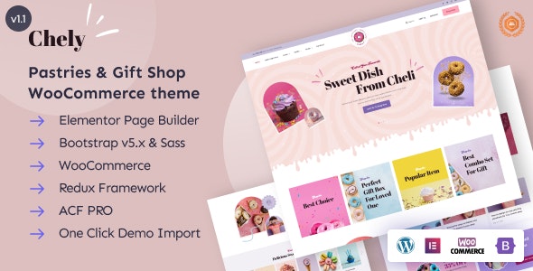 Chely – Pastries Gift Shop WordPress Theme
