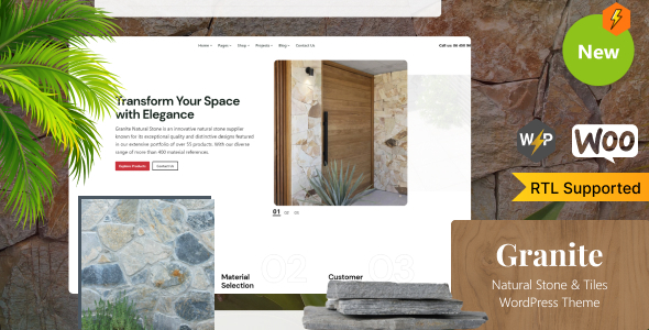 Cladding- Natural Stone Tiles WordPress Theme