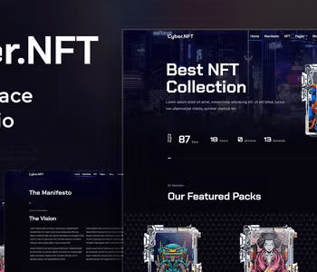 Cyber.NFT Marketplace & Portfolio Elementor Template Kit