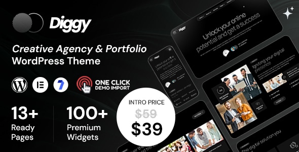 Diggy – Creative Agency WordPress Theme