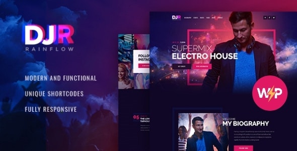 DJ Rainflow | A Music Band Musician WordPress Theme