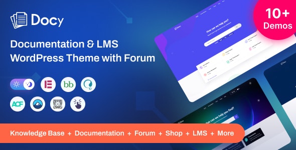 Docy – Premium Documentation, Knowledge base LMS WordPress Theme with Forum 3.4.0