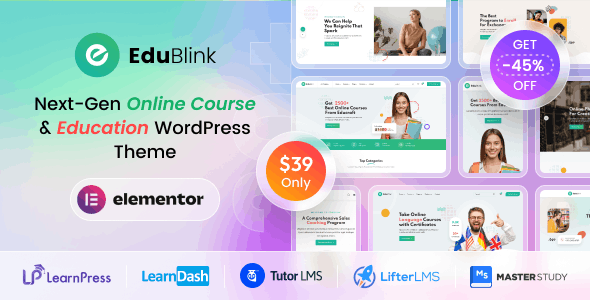EduBlink – Education Online Course WordPress Theme