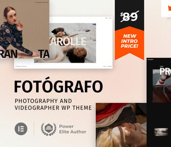 Fotógrafo – Photography Videographer WordPress Theme