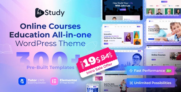 HiStudy – Online Courses Education WordPress Theme
