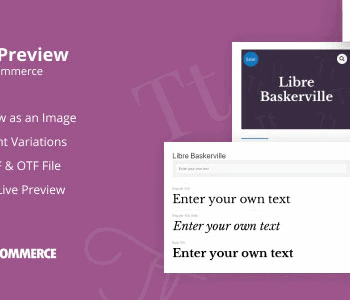 Jeg Font Preview – WooCommerce Extension WordPress Plugin