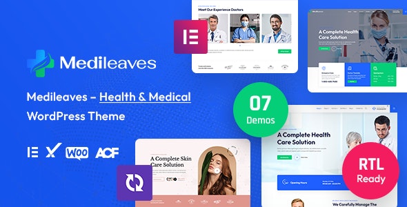 Medileaves – Health Medical WordPress Theme + RTL Ready