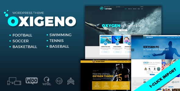 Oxigeno – Sports Club Team WordPress Theme