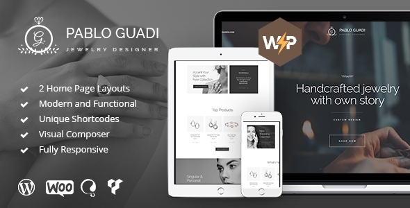 Pablo Guadi – Handcrafted Jewelry Online Shop WordPress Theme