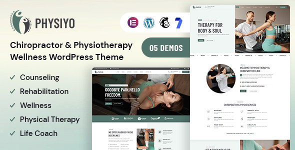 Physiyo – Chiropractor Physiotherapy Wellness WordPress Theme