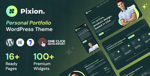 Pixion – Personal Portfolio WordPress Theme