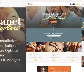Planet Shakers | Church  Religion WordPress Theme