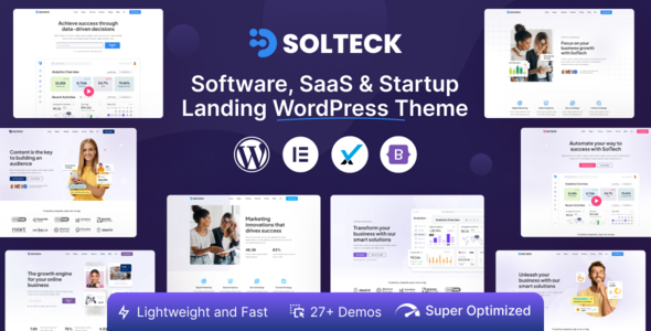 SolTeck – Software, Startup SaaS Landing WordPress Theme