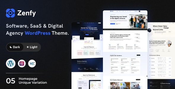 Zenfy – Software, SaaS Digital Agency WordPress Theme