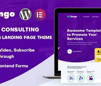 Zungo – Creative Consulting Business WordPress Landing Page Theme